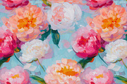 Impressionistic Peony Patterns Set, a Pattern Graphic by LoveDesignShop (Thumbnail 2 of 9)