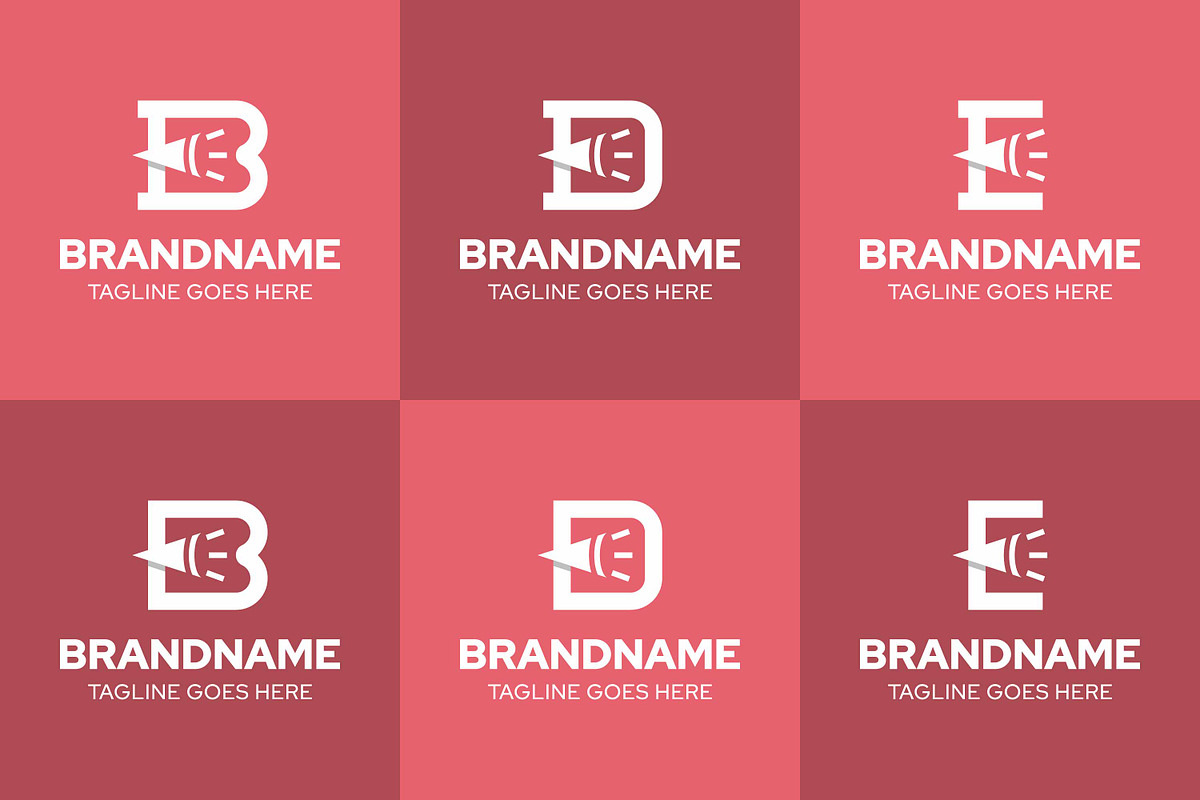 Letter B D E Trumpet Logo Set, a Branding & Logo Template by Pray Art Design Studio (Photo 2 of 2)