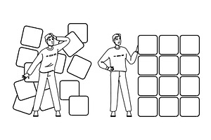 abstract structured data vector, a Technology Illustration by pikepicture