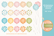 Happy Birthday - Cliparts Set, an Illustration by Estudio Daiane Barbosa (Thumbnail 5 of 9)