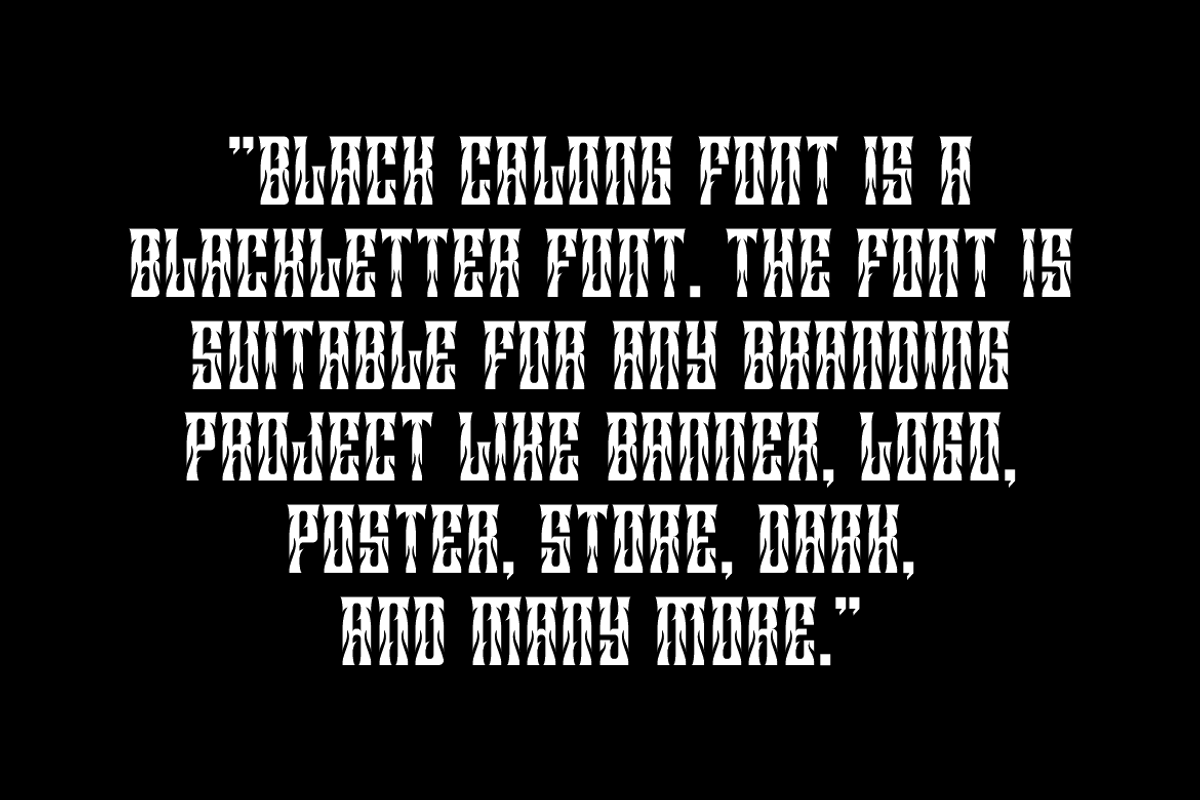 Black Calong - Artdeco Font, a Blackletter Font by QR Design Studio (Photo 4 of 8)