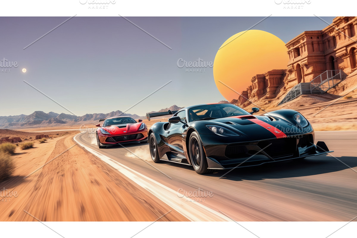 Two super-stylish new racing cars, a Graphic by TatsianaSalauyova