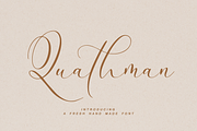 Quathman - a fresh hand made font, a Script Font by Quothron (Thumbnail 1 of 7)