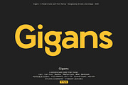 Gigans - Sans serif font family, a Sans Serif Font by Artistic & Unique (Thumbnail 1 of 15)