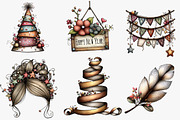 Watercolor Happy New Year Clipart, an Illustration by CreationArt (Thumbnail 5 of 5)