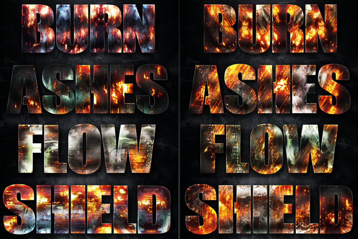 32 Fire Forged Layer Styles 2, a Layer Style Add-On by DesignFathoms (Photo 3 of 3)