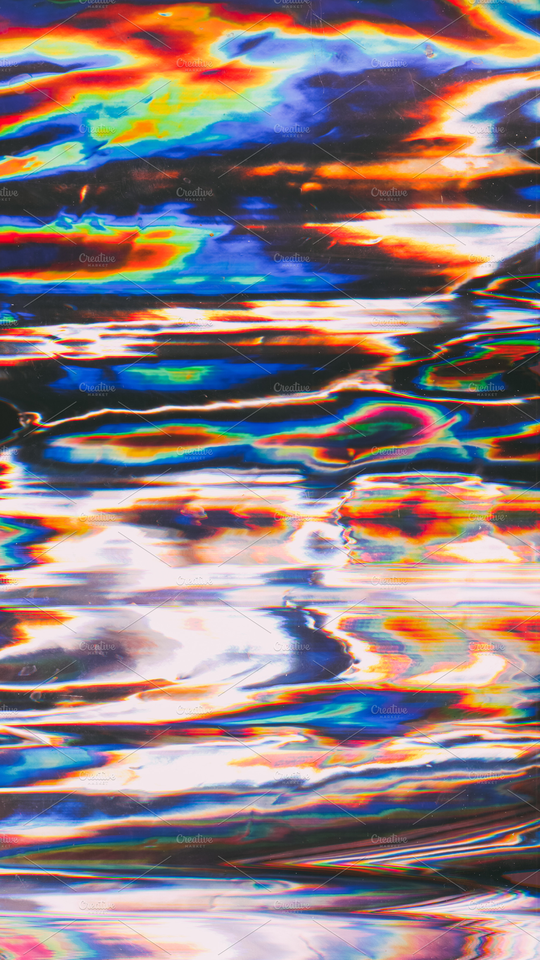 Signal distortion vhs glitch light glow background, a Photo by Photo Drive Studio