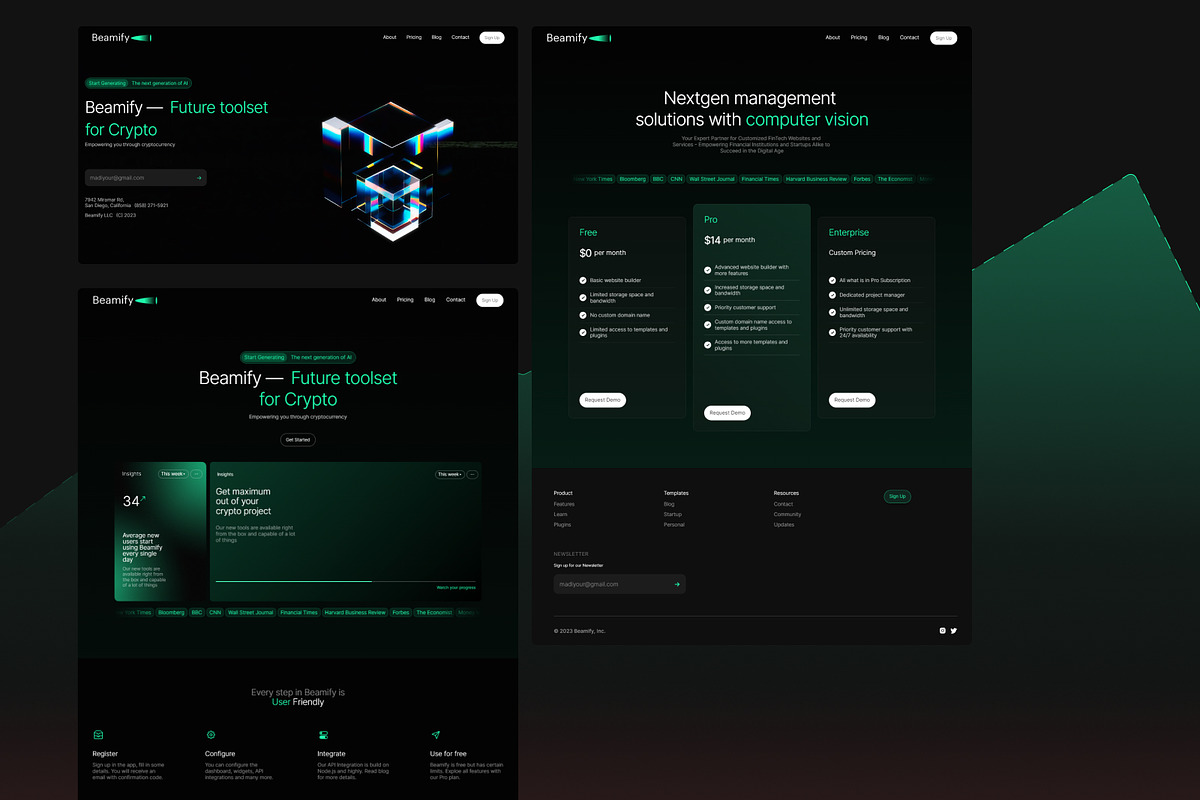 Beamify — Crypto SaaS | Framer, a Landing Page Template by Verstack (Photo 2 of 6)