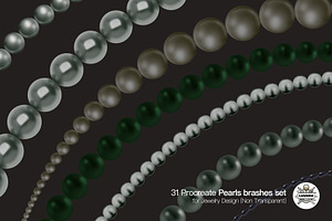 31 Procreate Pearls Brashes Set