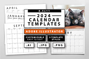 2024 Calendar Templates, a Templates & Theme by MarkieAnn Creative (Thumbnail 1 of 4)
