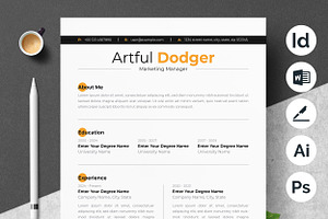 Stylish Resume for Creative Fields, a Resume Template by ResumeInventor