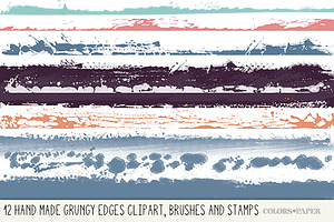 Handmade Grungy Edges Brushes/Png