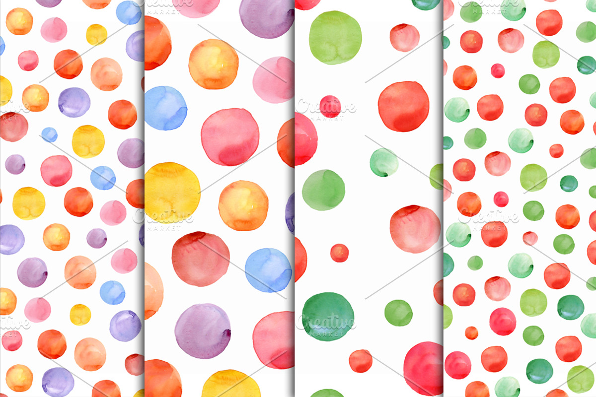 Watercolor Dots Background preview 3