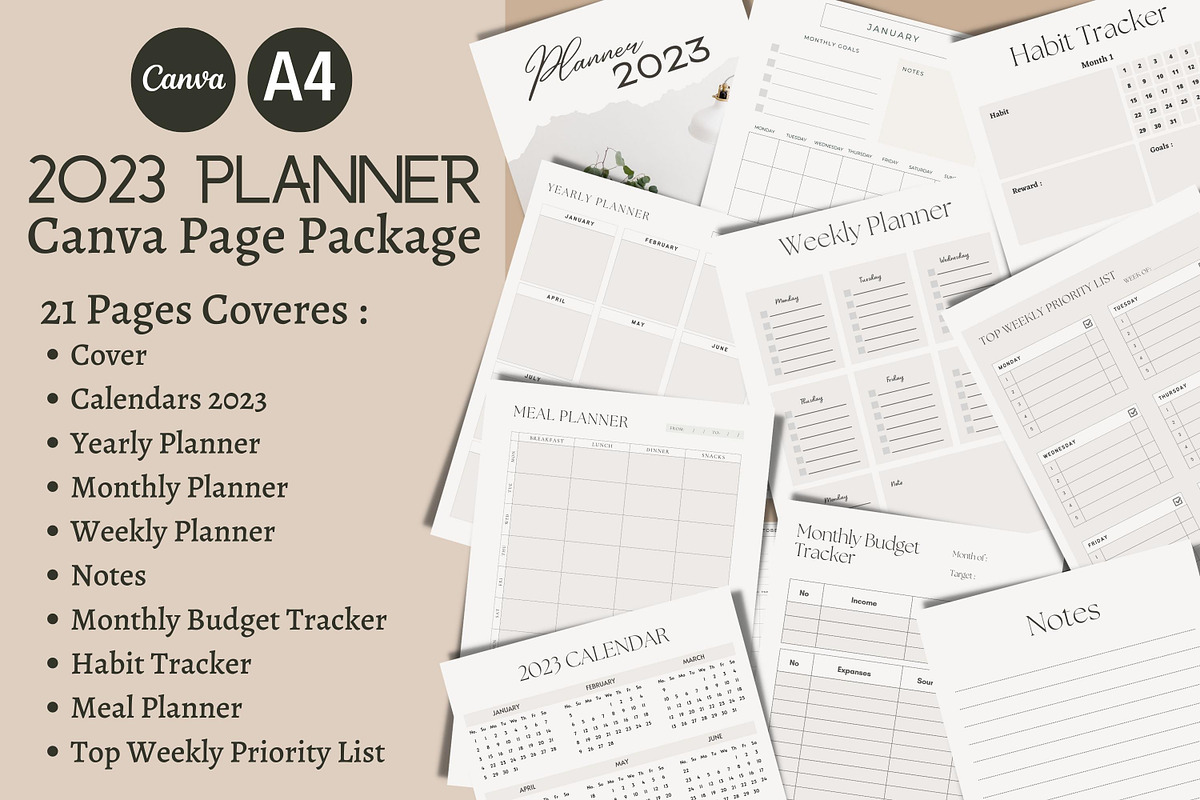 Planner Canva Templates Editable, a Flyer Template by Oskar Wantopi (Photo 1 of 7)