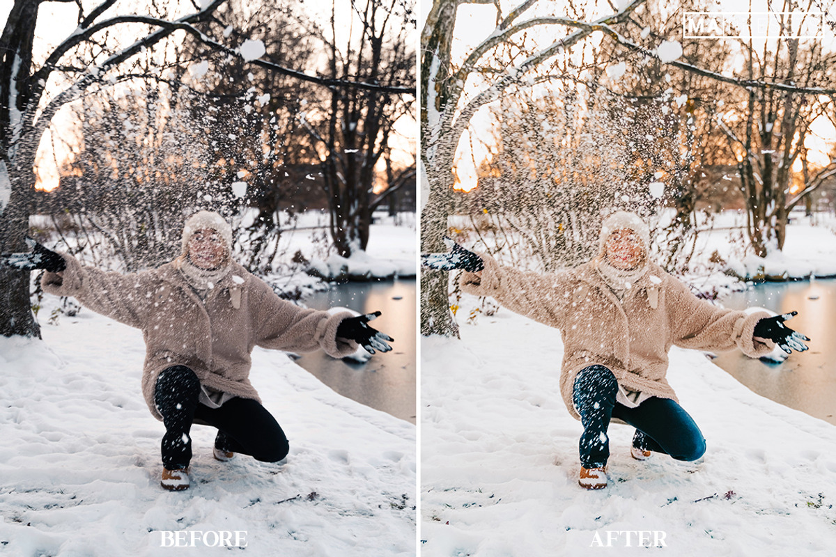 10 WINTER SNOW Lightroom Presets, a Preset Add-On by MaPresets (Photo 2 of 14)