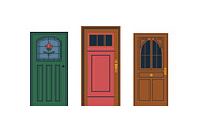 Front doors, home entrances set, an Object Illustration by Good Studio (Thumbnail 2 of 4)