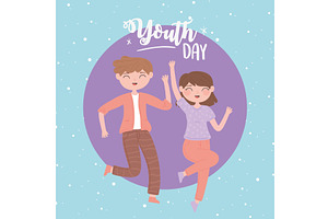 girl and boy celebrating, a Person Illustration by studiogstock