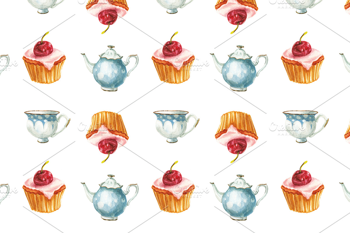 Watercolor delicious colllection, a Pattern Graphic by lenavetka87 (Photo 3 of 3)