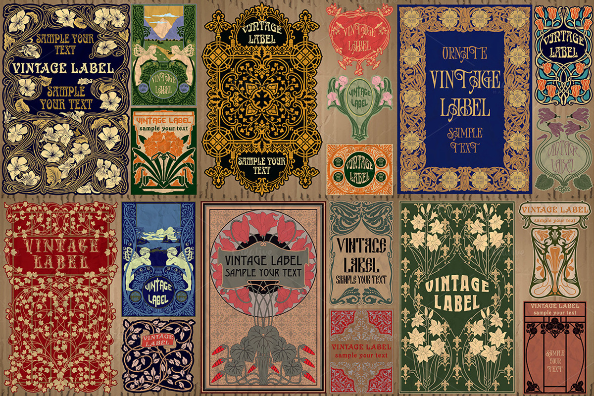 Covers Art Nouveau - mega set, a Decorative Illustration by Stanislav Kharchevskyi (Photo 9 of 10)