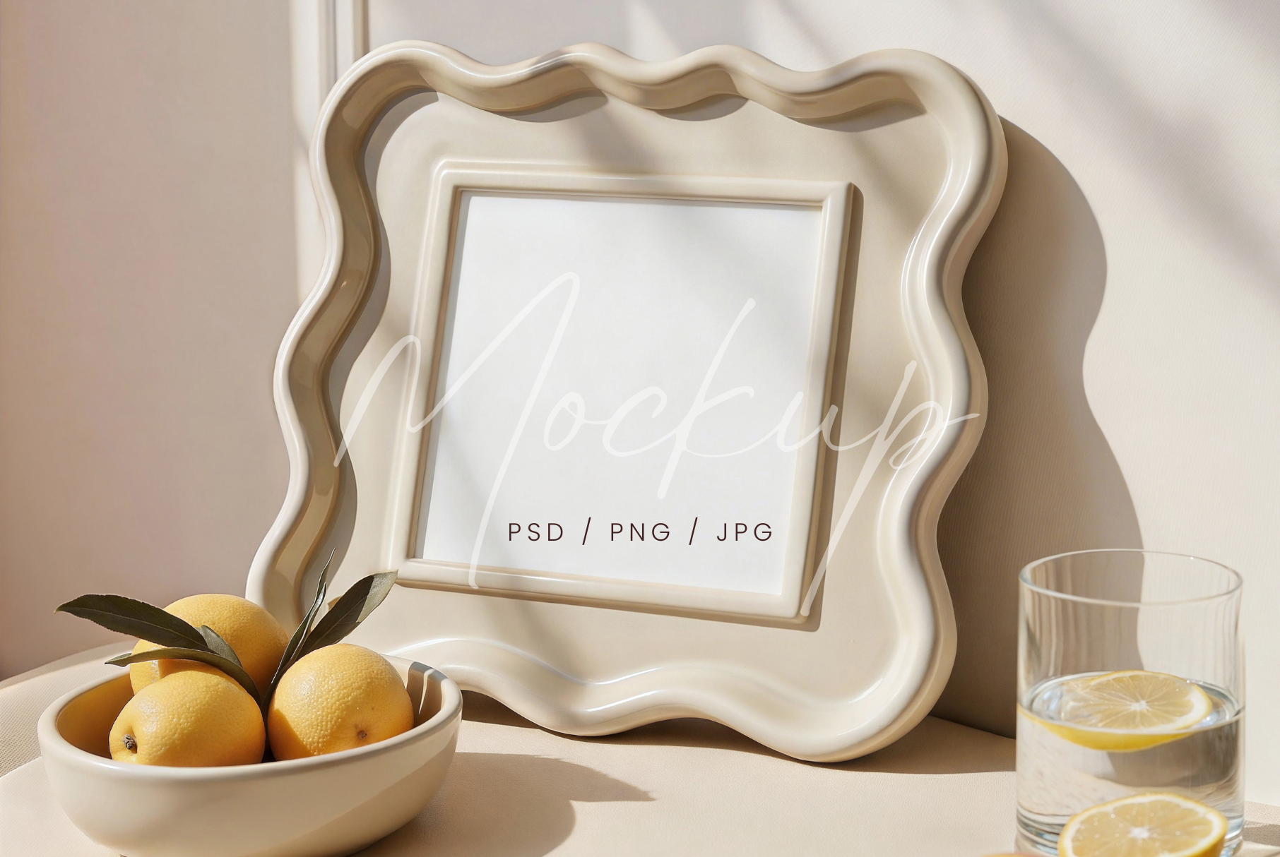 Square Wave Frame Mockup, a Product Mockup by TatiMockup