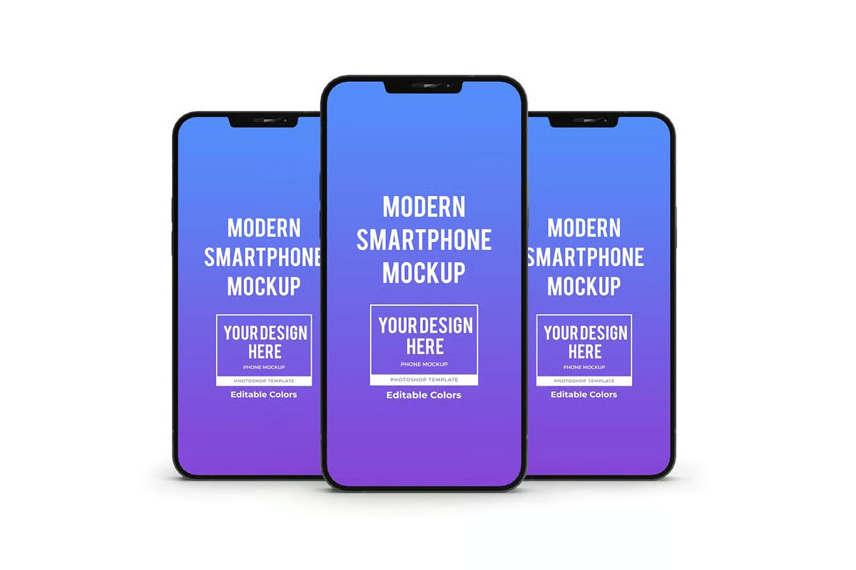 iPhone Mockup Template Set, an iPhone Mockup by DesignRushMarket (Photo 8 of 11)