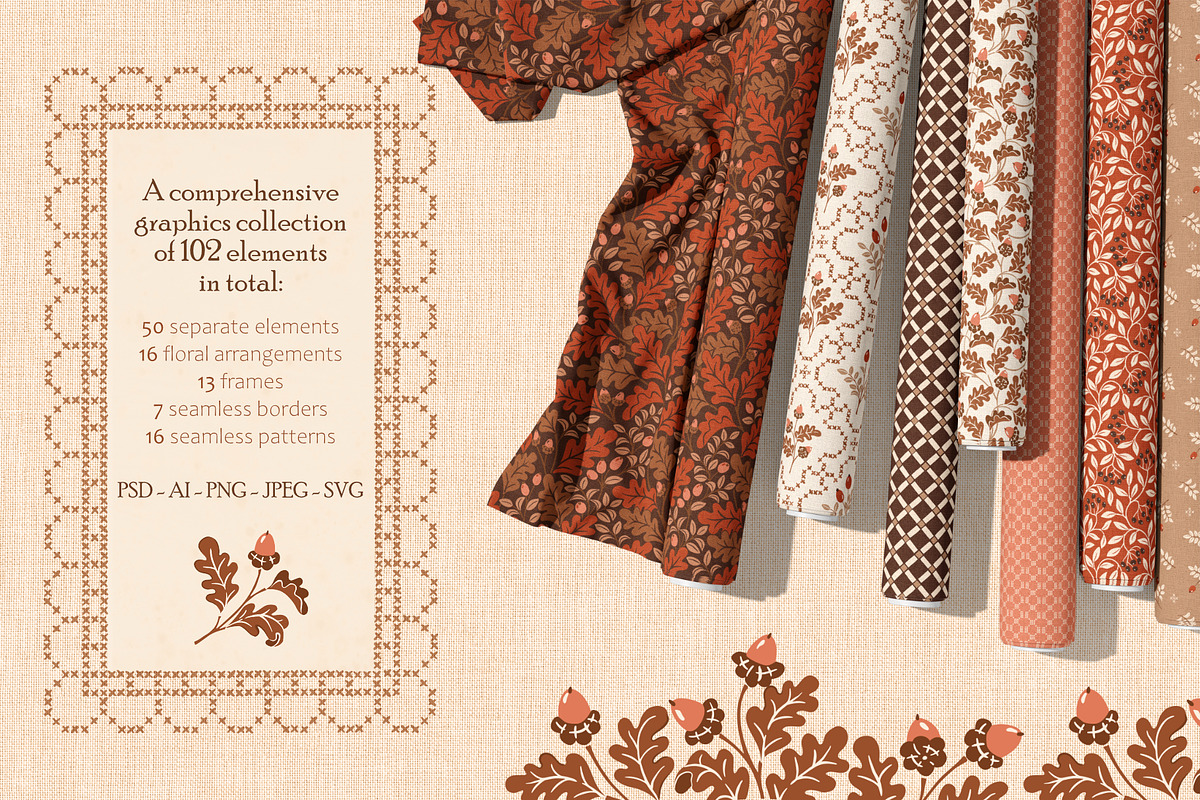 Heritage Autumn Pattern Collection, a Pattern Graphic by PATTERNS etc. (Photo 2 of 11)