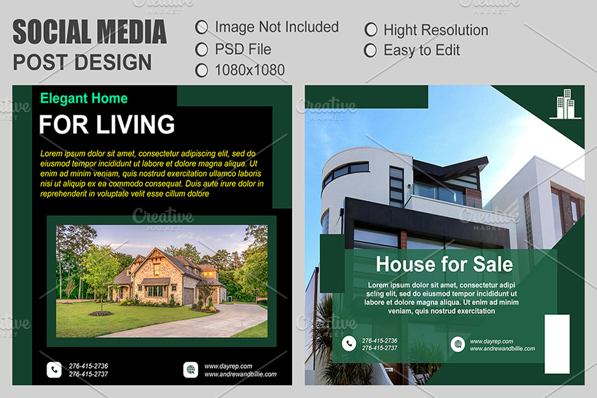 20 Real Estate Instagram Post Kit preview 7