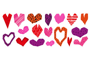 Cutout paper hearts. Abstract heart, an Illustration by Valerie Bodnar