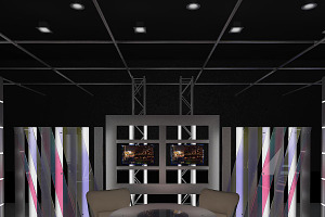 Virtual TV Studio News Set 6