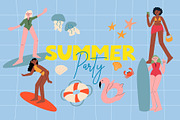 Summer Party | Cliparts, Posters, a Food Illustration by Felizabeth Design (Thumbnail 1 of 12)