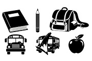 Back To School Silhouette Bundle, an Illustration by Designer_Momina (Thumbnail 14 of 51)