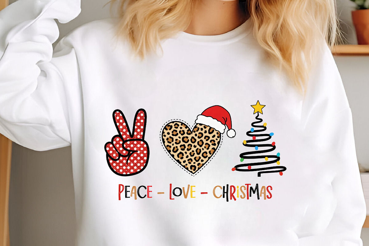 Peace Love Christmas Sublimation Des, an Illustration by Libby Wishes (Photo 7 of 8)