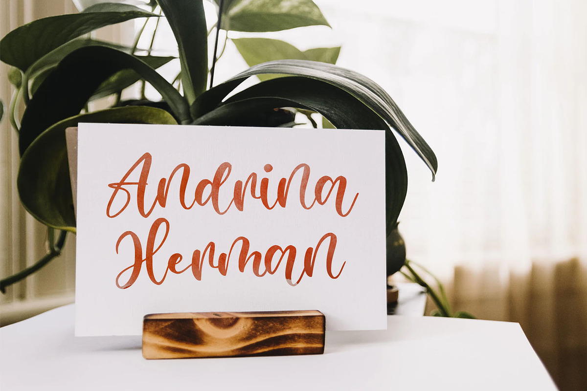 Sweet Bianca Modern Script Font, a Script Font by Kotak Kuning Studio (Photo 2 of 8)