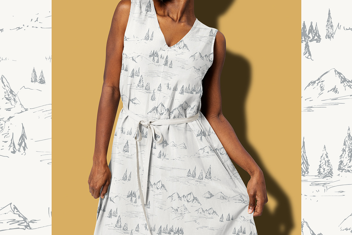 Sketched Mountains, a Pattern Graphic by MalyskaStudio (Photo 11 of 14)