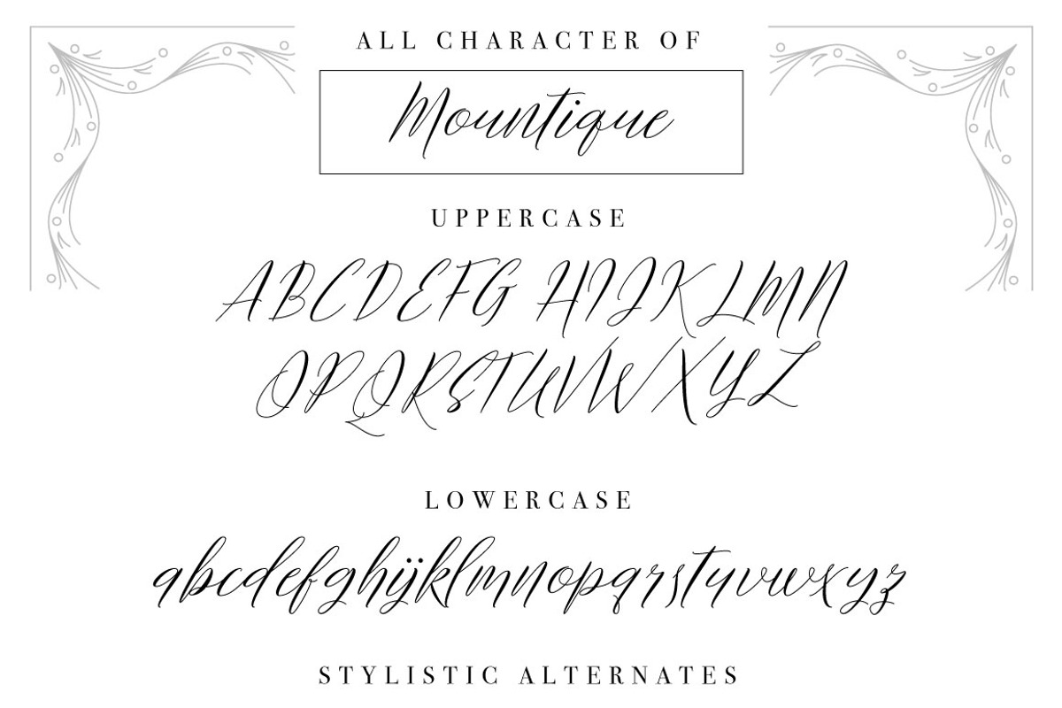 Mountique Typeface, a Script Font by ianmikraz