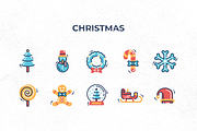 120 Holiday Icons, an Outline Icon by Flat Icons (Thumbnail 5 of 13)