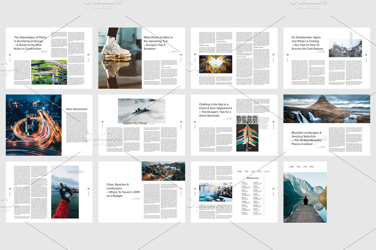 Escape Magazine Template, a Magazine Template by Designshot (Photo 10 of 10)