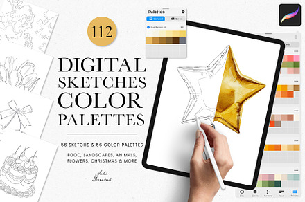 Digital Sketches & Color Palettes, a Palette Add-On by Julia Dreams