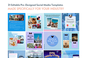 Social Media Template For Travel