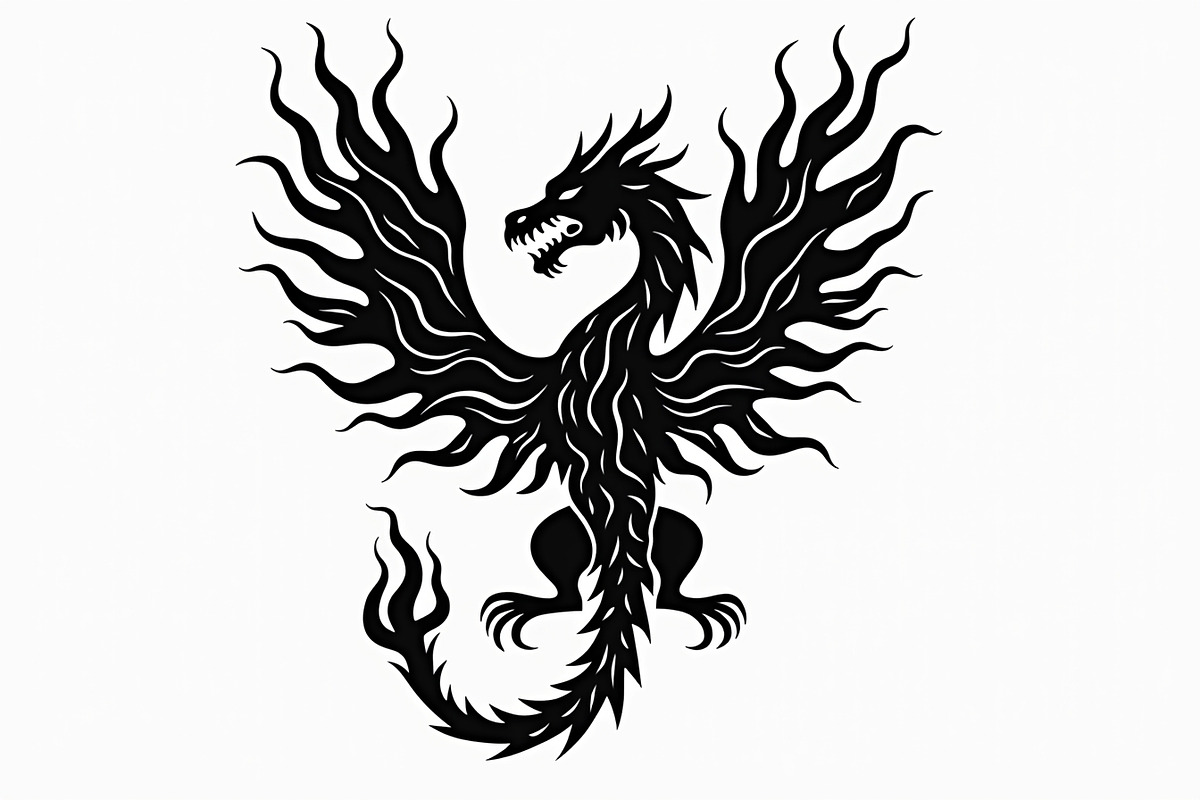 Fierce Black Dragon Emblem Bundle, an Illustration by Designs_River (Photo 8 of 9)