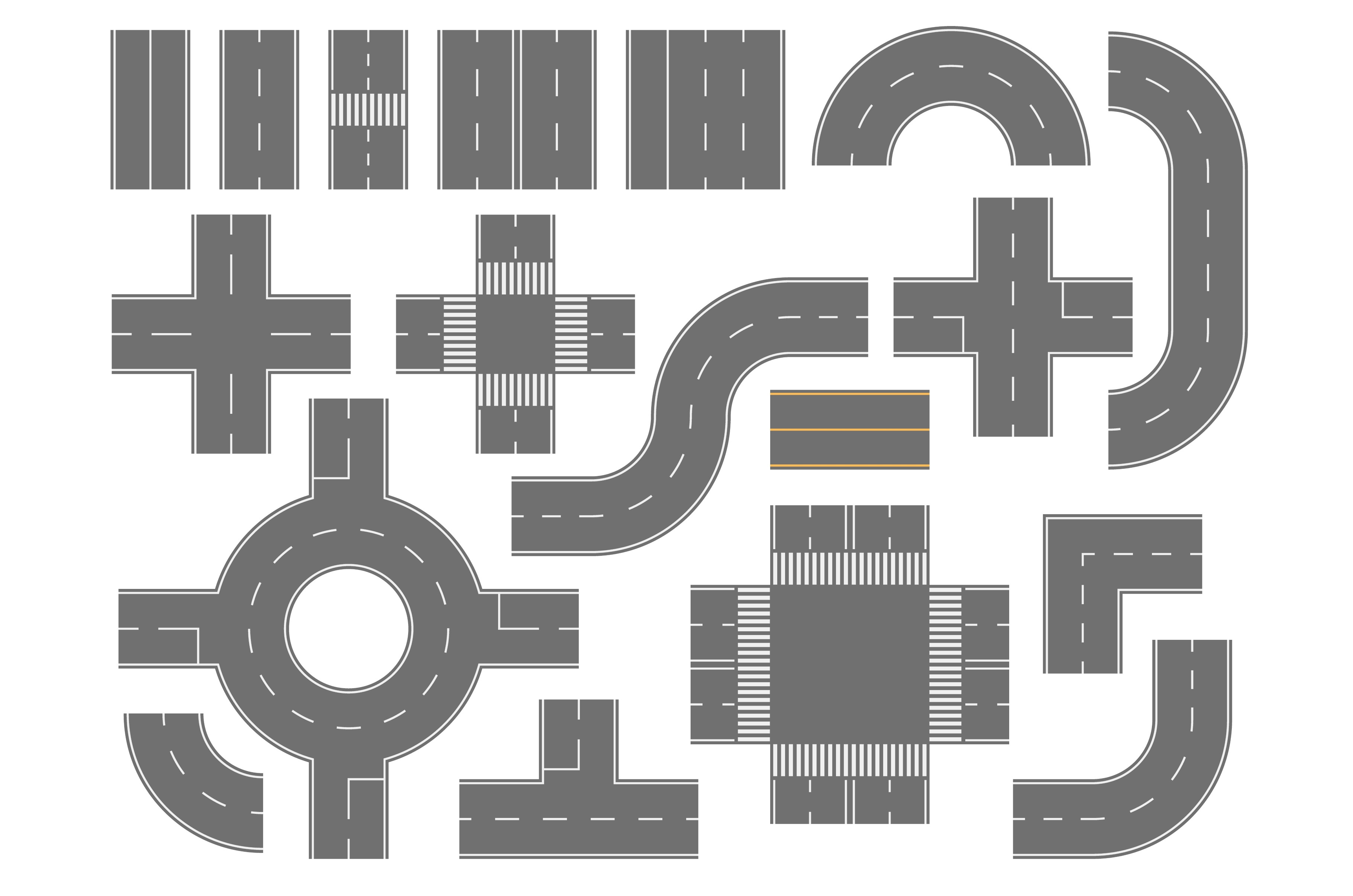 Road toolkit elements. Highways, a Transportation Illustration by ...