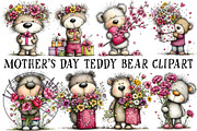 Mother's Day Teddy Bear Clipart, an Illustration by OK Design (Thumbnail 2 of 6)