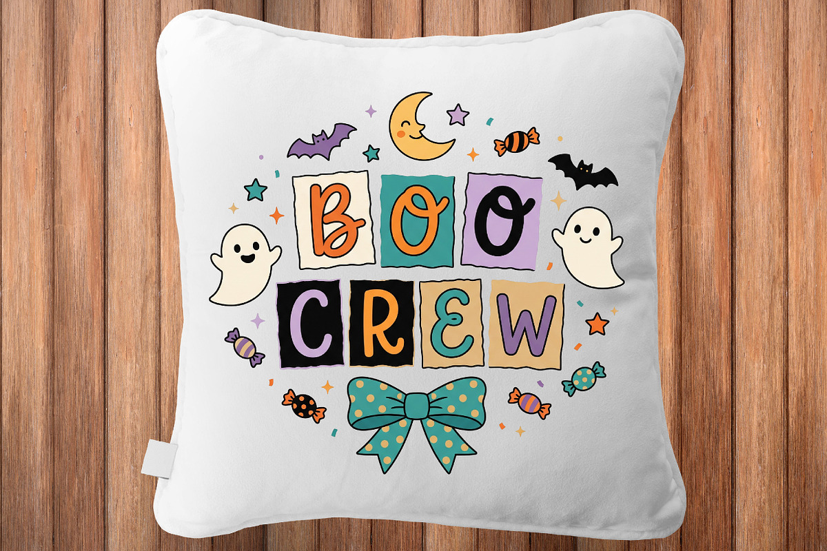Boo Crew Halloween Sublimation PNG, a Seasonal Illustration by CraftArtStudio (Photo 4 of 4)