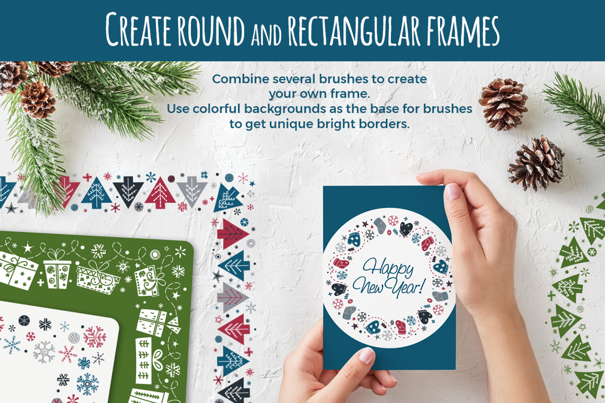 Scandinavian Christmas brushes preview 3