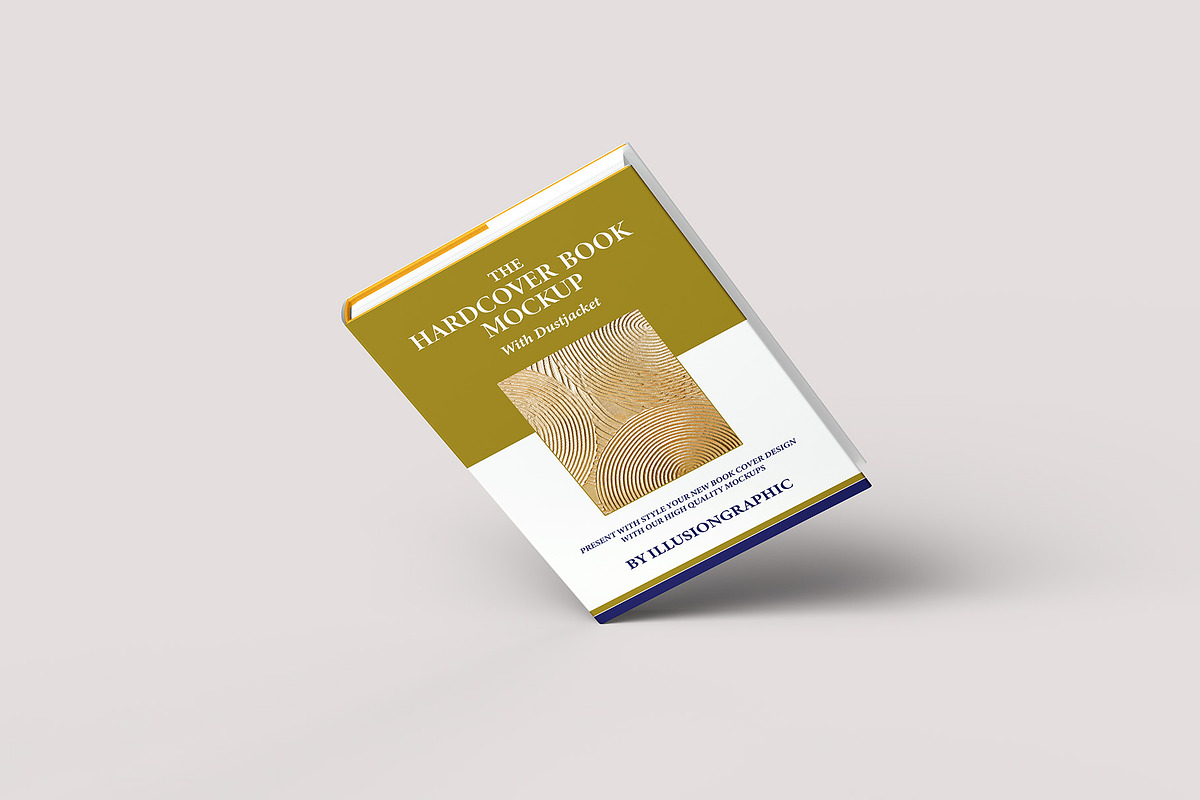 Hardcover Book w/ Dustjacket Mockup, a Books & Magazine Mockup by Illusiongraphic (Photo 6 of 20)