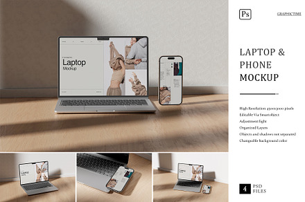 Laptop & Phone Mockup