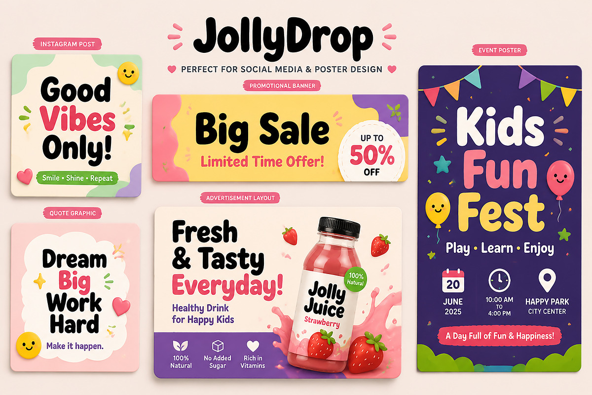 JollyDrop, a Script Font by Wow Magic (Photo 2 of 4)