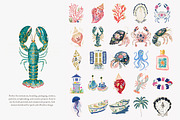 Preppy coastal clipart png set, a Decorative Illustration by Patishop Art (Thumbnail 3 of 12)