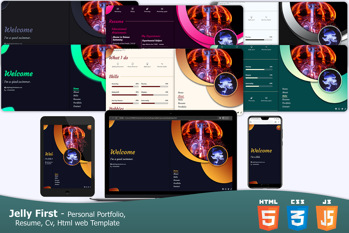 JellyFirst - Html Portfolio Template, a HTML Template by JACodes