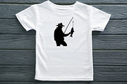 Fishing Silhouette SVG, an Object Illustration by newminddesign (Thumbnail 7 of 10)